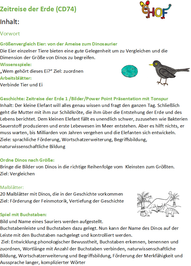 Text CD74 Zeitreise der Erde 2 Inhalt