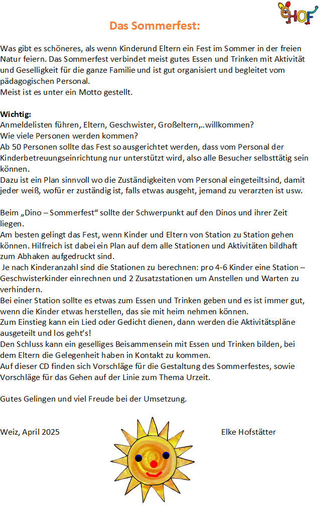 Text CD75 Sommerfest