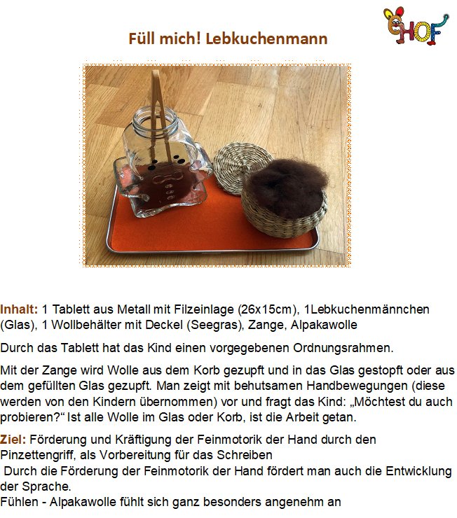 Text Füll mich Lebkuchenmann