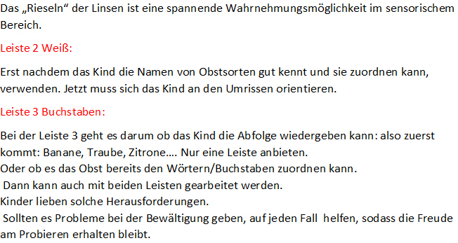 Text Füllung Linsentablett Obst 2