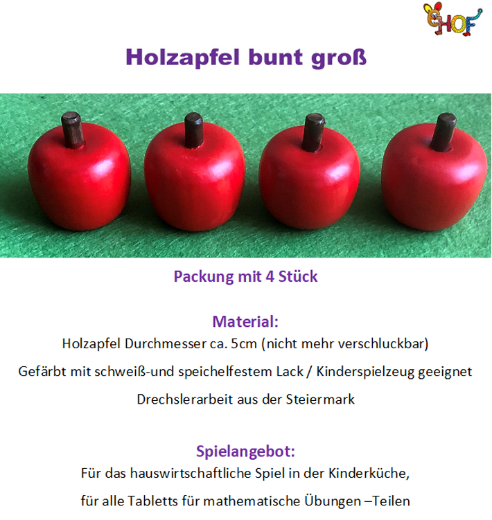 Text Holzapfel bunt groß