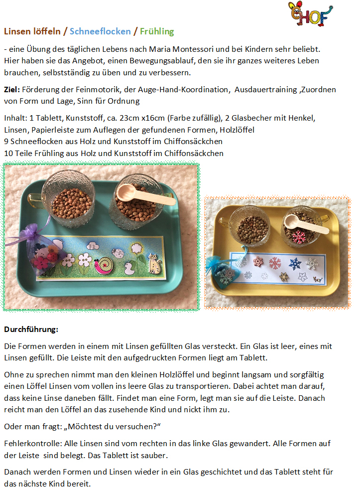 Text Linsen löffeln